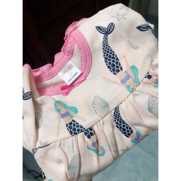 Bộ Cotton dài tay bé gái