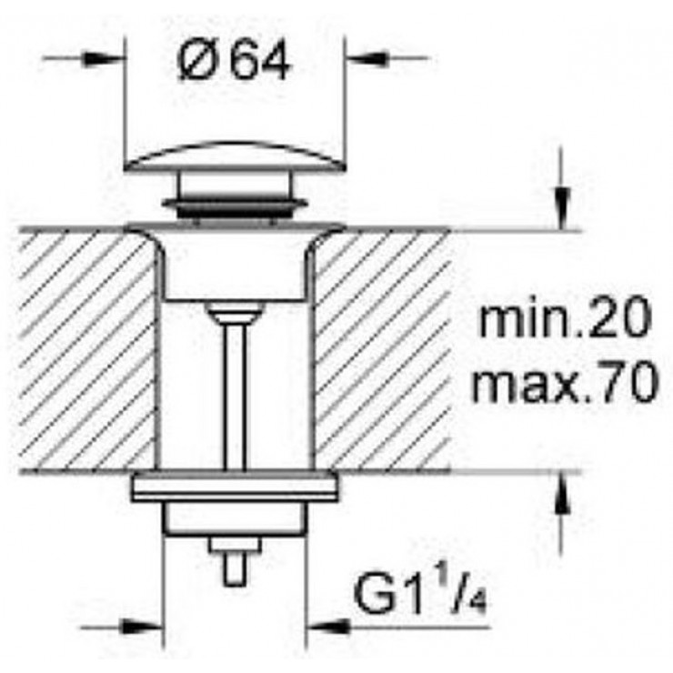 Nút Nhấn Xả Lavabo Grohe 65807000