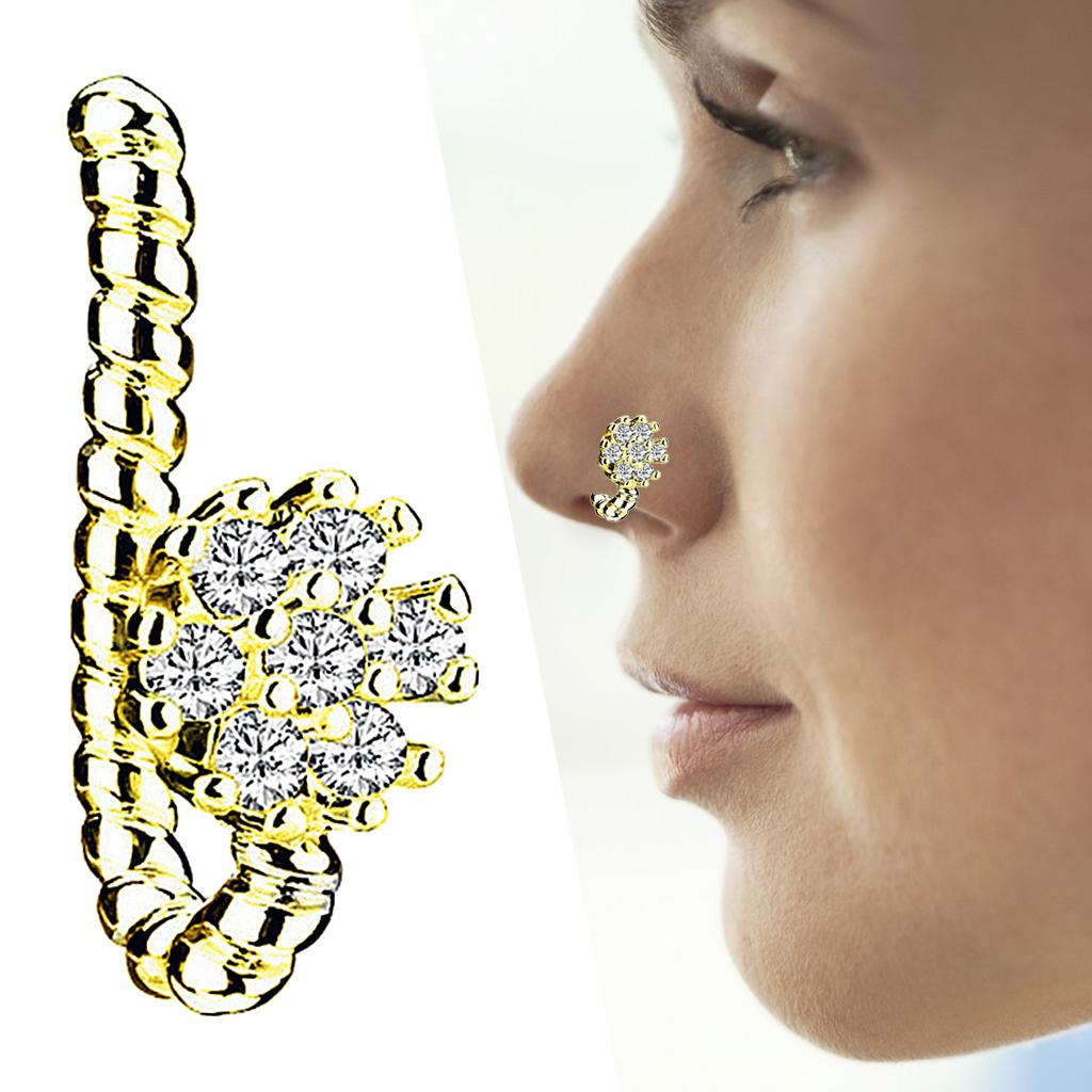 Fake Nose Rings 18G  Fake Lip Ear Nose Septum Ring Non Piercing silver