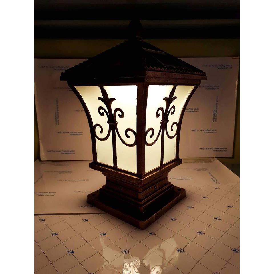 Đèn trụ cổng 4 mái năng lượng mặt trời cao cấp COT 019