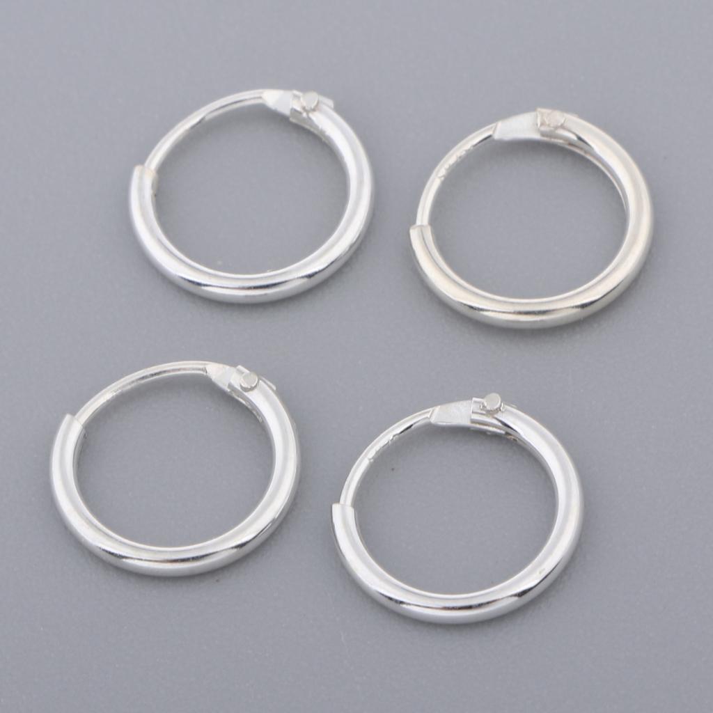 4 Pack South Korea Jewelry Earrings Lovers Small Hoop Circle Ear Ring Huggie Earrings For Women Men And Rings Earrings 8mm/10mm Hoop Earrings