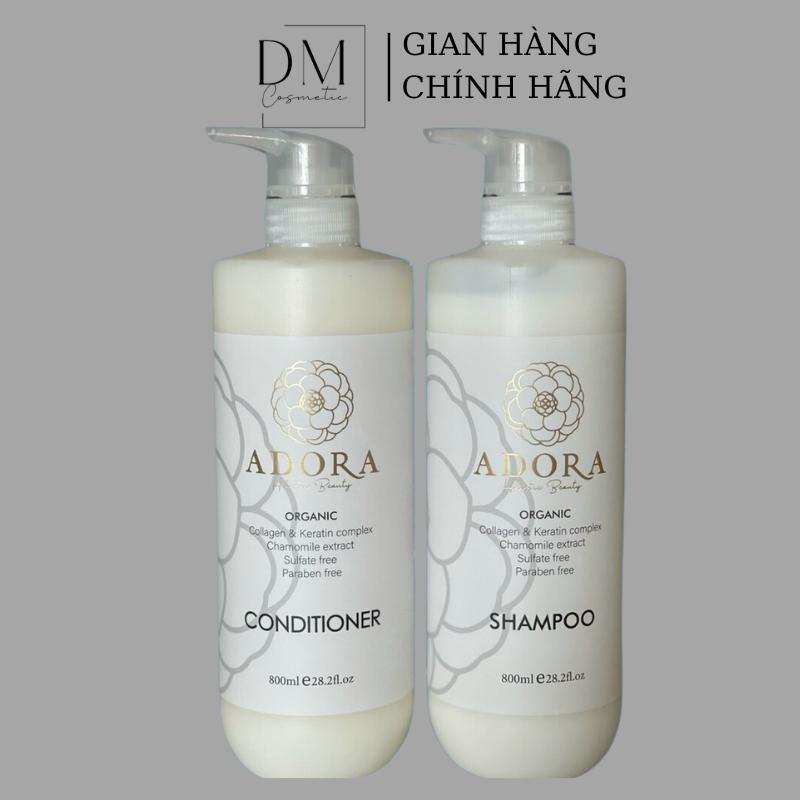 Dầu Gội Đầu ADORA 500ML Chiết Xuất Collagen Oganic Keratin Giups Phục Hồi Nuôi Dưỡng Tóc Chuyên Sâu Giảm Rụng Tóc