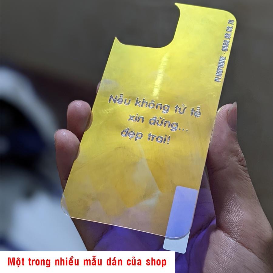 Dán cường lực dẻo nano gương gradient cho mặt sau iPhone 12, Pro max, 12 Mini, 13, 13 Pro Max...