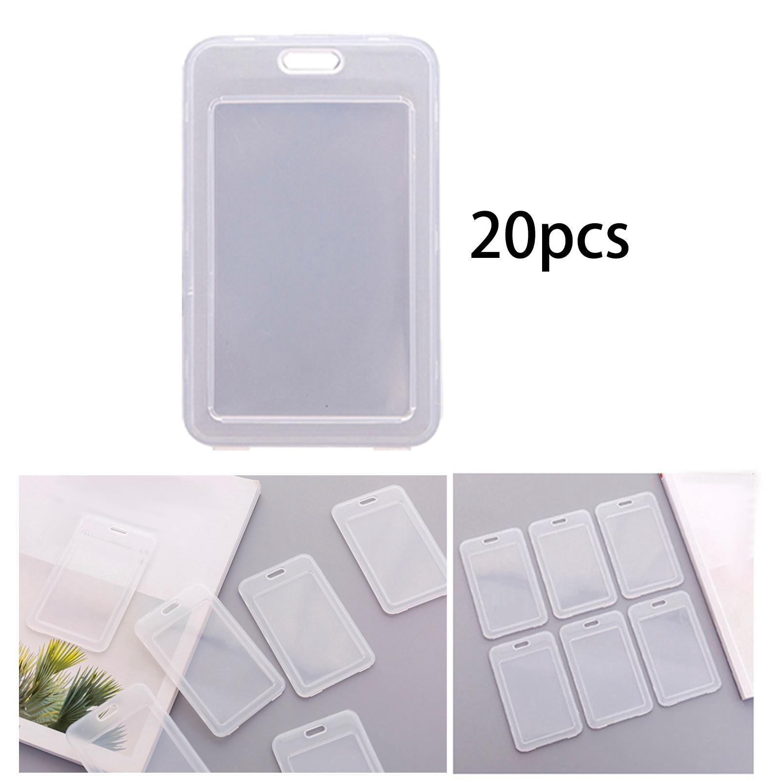 20Pcs Clear Credit Card Holders Covers ID Cards Sleeve for Women Student Men