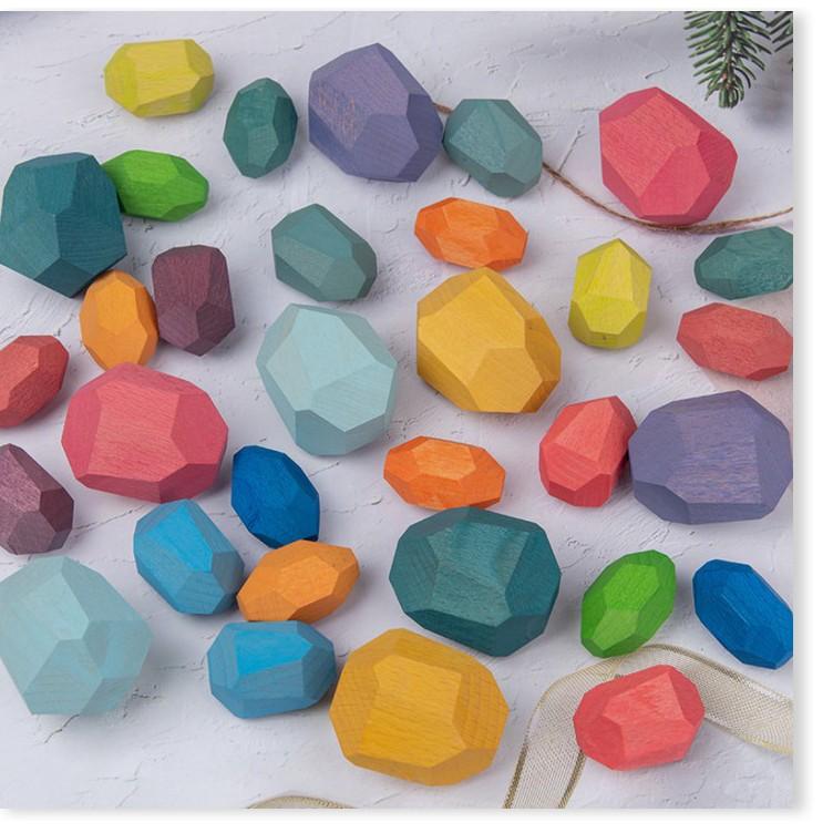 ️ Đồ Chơi Thăng Bằng Gỗ cho bé Balance 16 Blocks Colorful