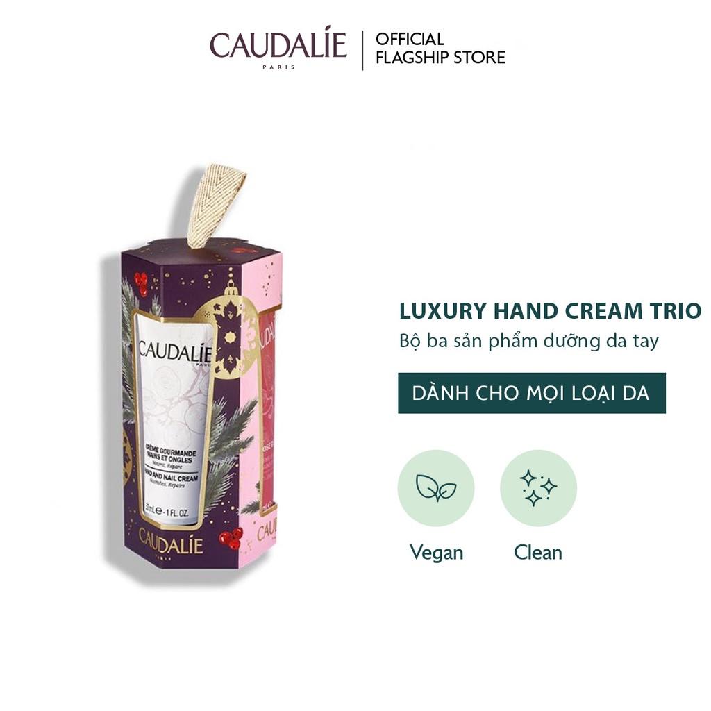 Bộ Ba sản phẩm dưỡng da tay Caudalie Luxury Hand Cream Trio