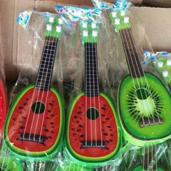 ĐỒ CHƠI ĐÀN GUITAR MINI CHO BÉ SÁNG TẠO VUI CHƠI HÌNH HOA QUẢ gia ngon