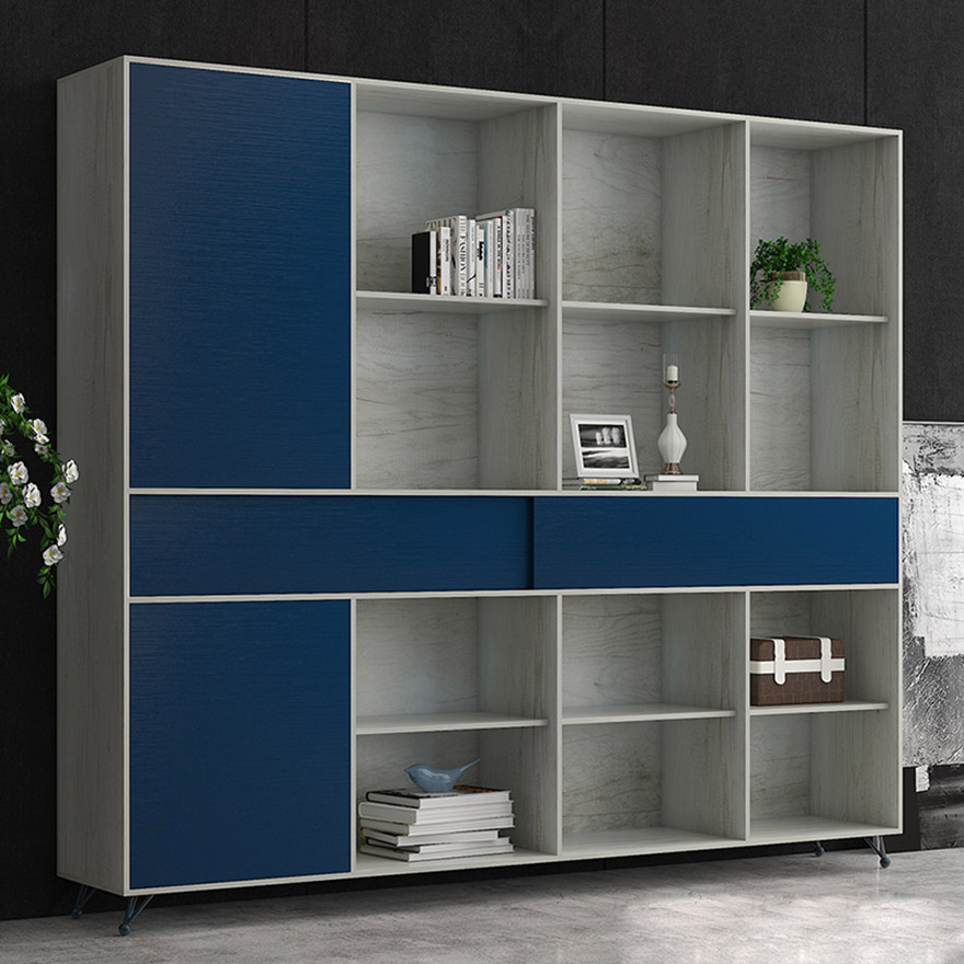 Kệ sách gỗ văn phòng gỗ công nghiệp hiện đại