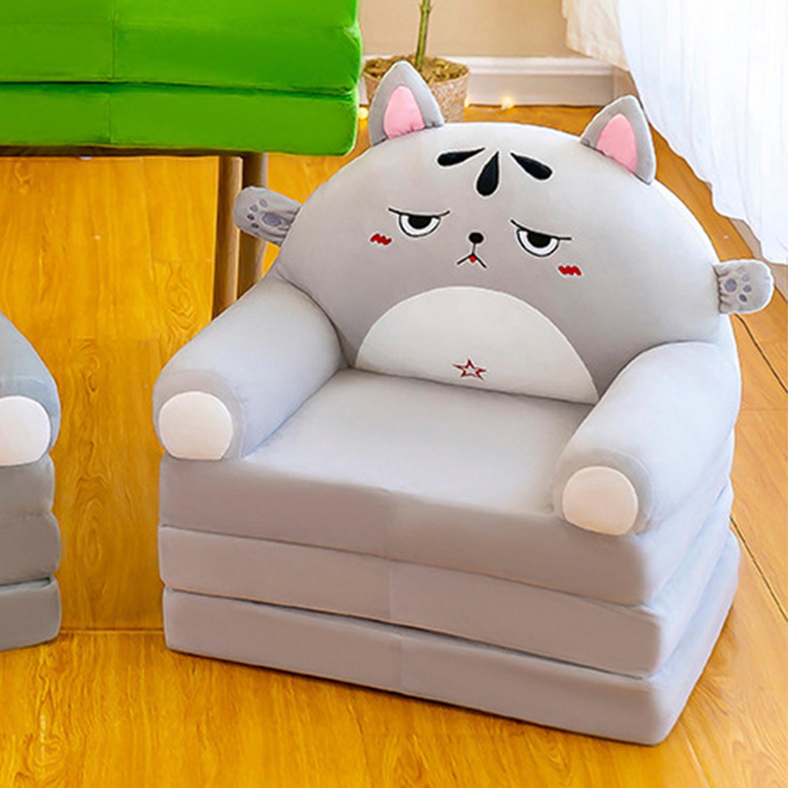 2x Toddler Foldable Sofa Armchair Slipcover Washable for Living Room