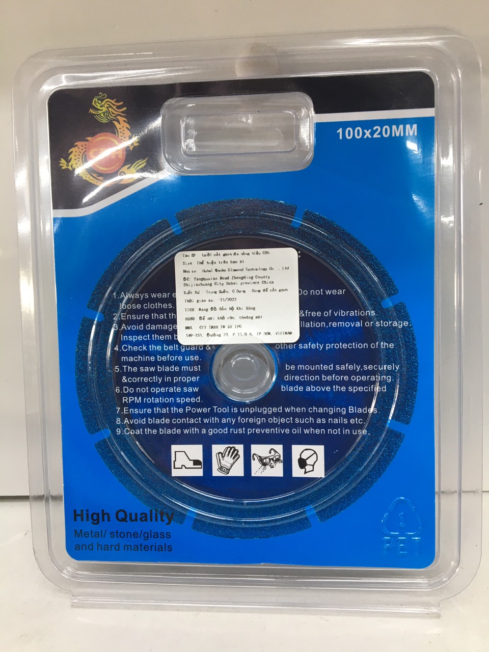 Lưỡi cắt gạch đa năng siêu tốc CHP 100x20mm