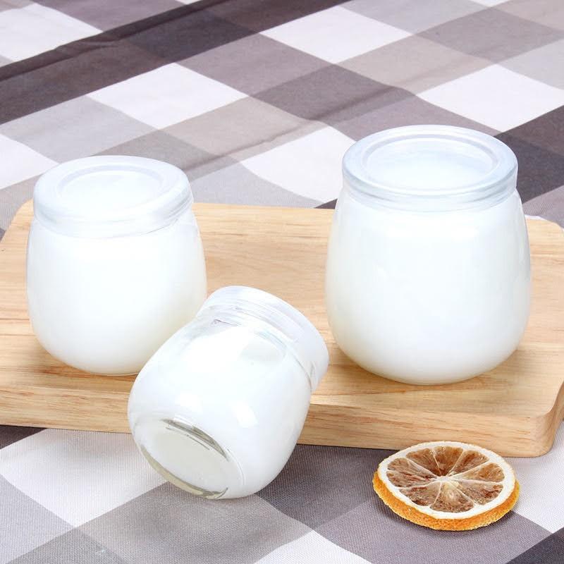 Combo 06 Hũ Sữa Chua Thủy Tinh 100ml , 200ml Nắp Nhựa