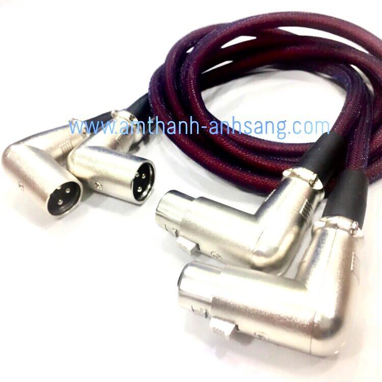 dây tín hiệu âm thanh Jack XLR đực cái cong 02 dây zắc XLR rắc âm thanh XLR cong đực cái