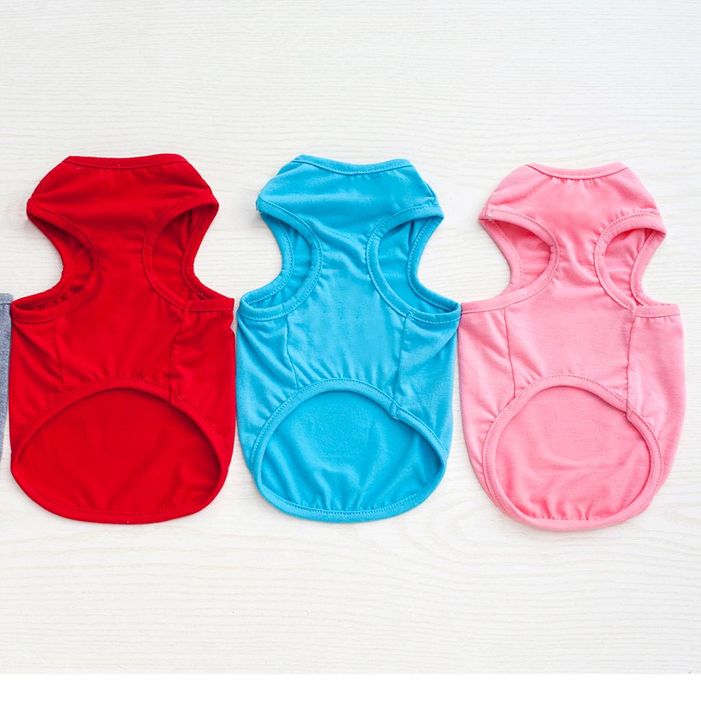 Cute Pattern Pet Puppy Dog Cat Pet Clothes Dress Vest T Shirt Red L