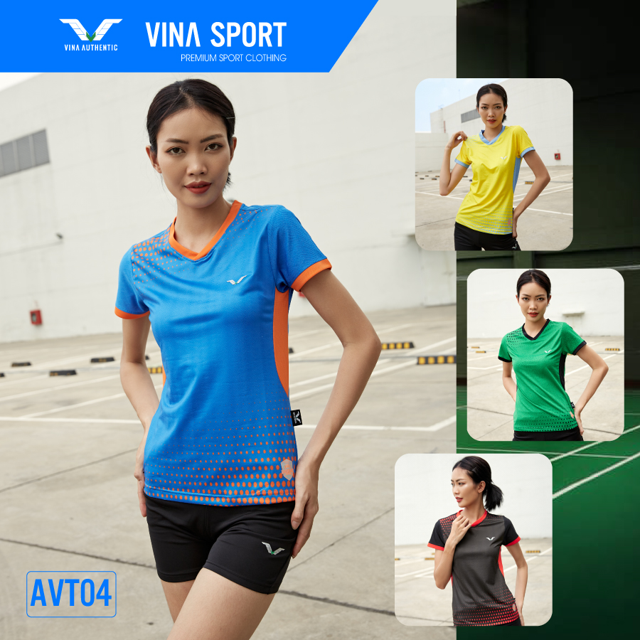 Áo Cầu Lông Nữ Cao Cấp Vina Authentic AVT04W