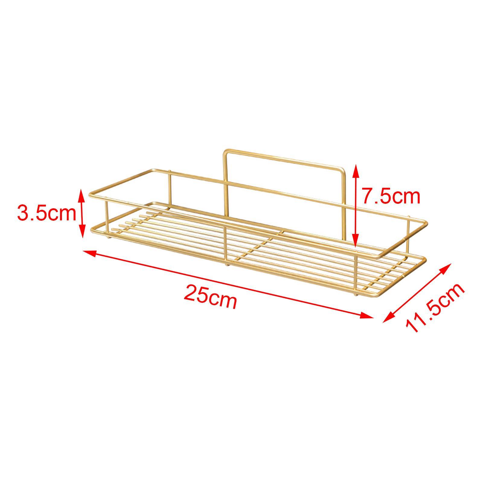 Iron Wall Mounted Basket Shelves Rustproof Bathroom Shower Storage Rack