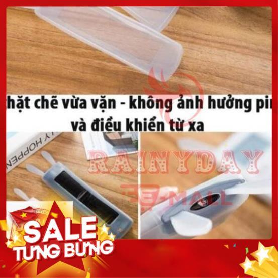Vỏ bọc điều khiển tivi túi bao silicon tai thỏ remote điều hòa máy lạnh tv chống bụi .......