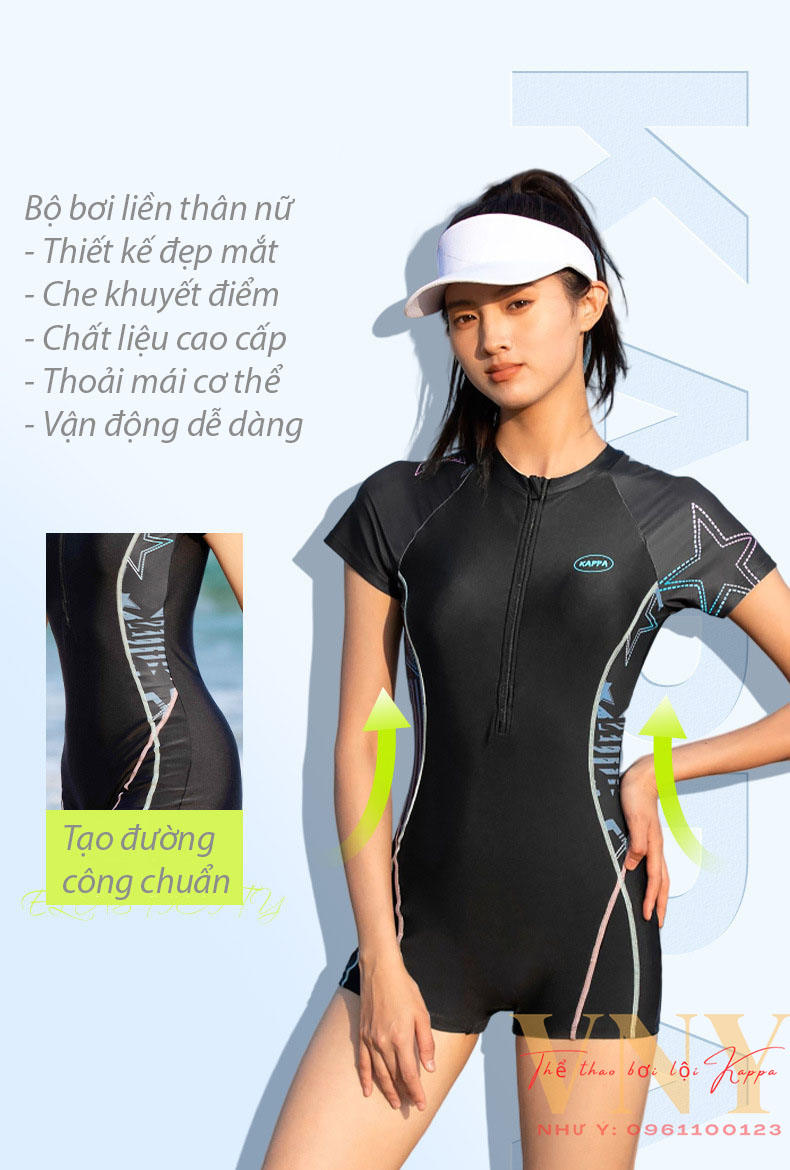 Bộ Bơi Liền Thân Nữ Một Mảnh Kín Đáo Chống Nắng Tôn Dáng 3 Vòng Quyến Rũ