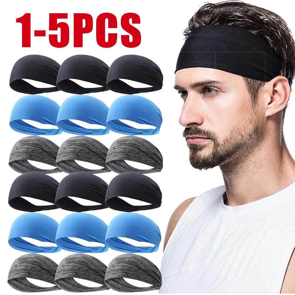 5-1PCS Ultra-Thin Sportband Band Men Women chạy nhanh băng đô khô băng Yoga Band Outdoor Sport Sweatbing Head Color: Blue 3pcs