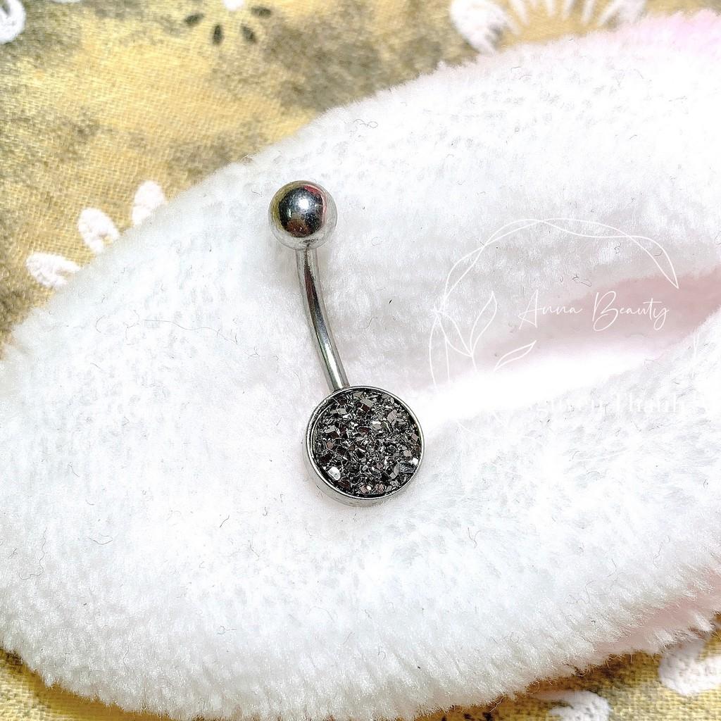 Khuyên rốn đá xinh nhiều màu bằng thép y tế xỏ khuyên piercing - XUÂN SHOP
