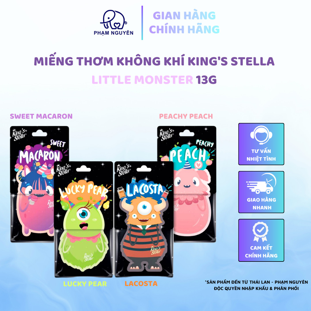 MIẾNG THƠM KHỬ MÙI KHÔNG KHÍ KING'S STELLA LITTLE MONSTER 13G