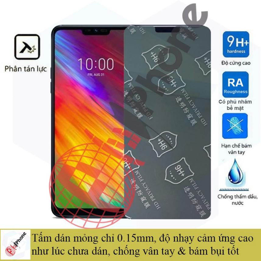 Dán chống nhìn trộm dành cho LG Q7, LG Q7 PLus - Dán cường lực dẻo nano 9H+