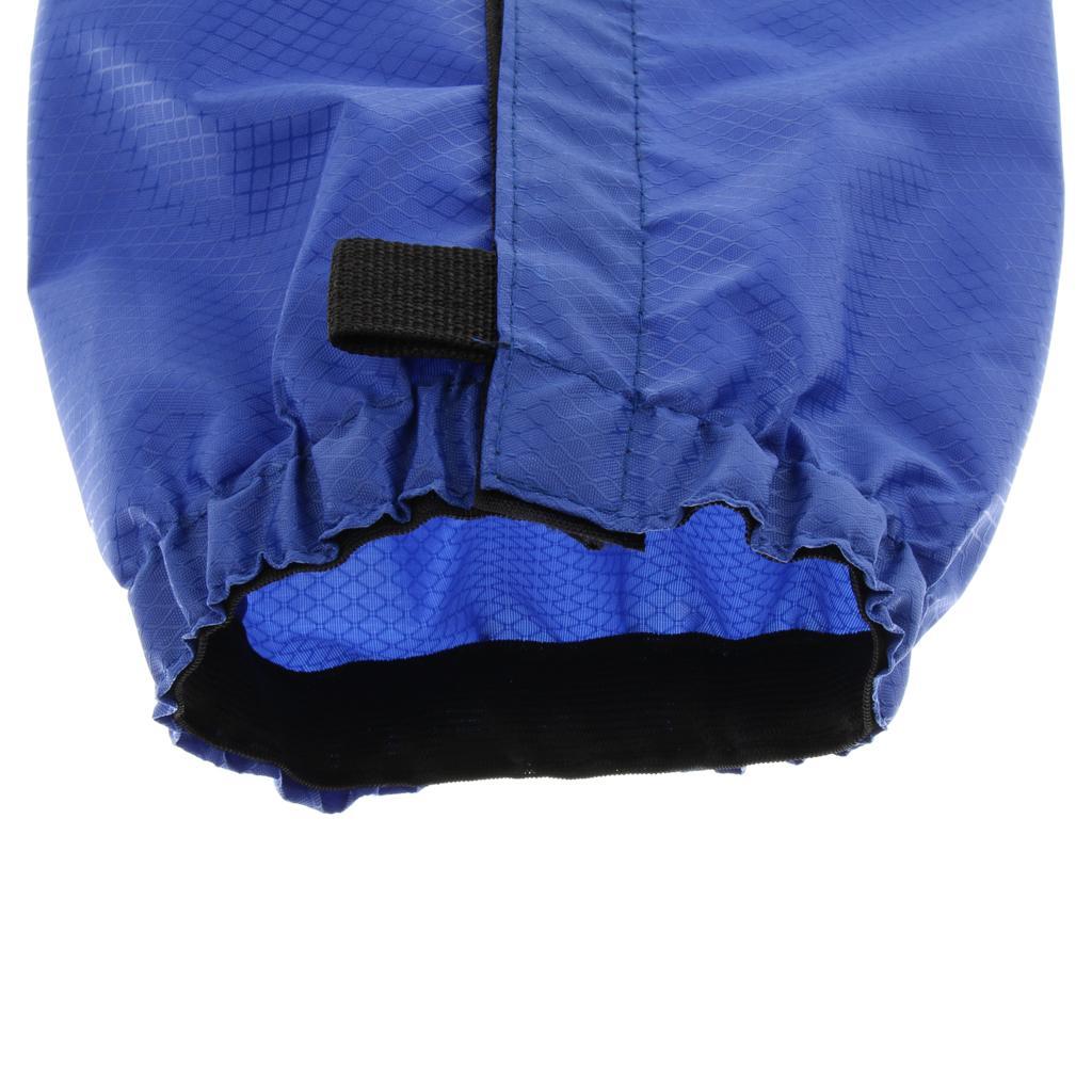 2x Outdoor Waterproof Ankle Walking Gaiters Boots Snow Leg Guard Black+Blue