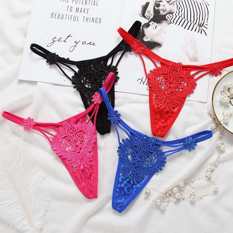 Quần lót nữ ren nơ bướm sexy C13 - Quần lọt khe nữ - Quần lót nữ lọt khe xẻ dáy - Quần chíp ren nữ