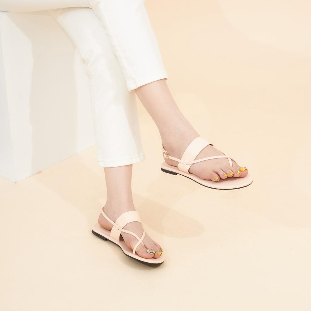 Giày MWC 2896 - Giày Sandal Xỏ Ngón Quai Ngang Phối Dây Mảnh Ôm Chân Đế Bệt Rẻ Bền Đẹp