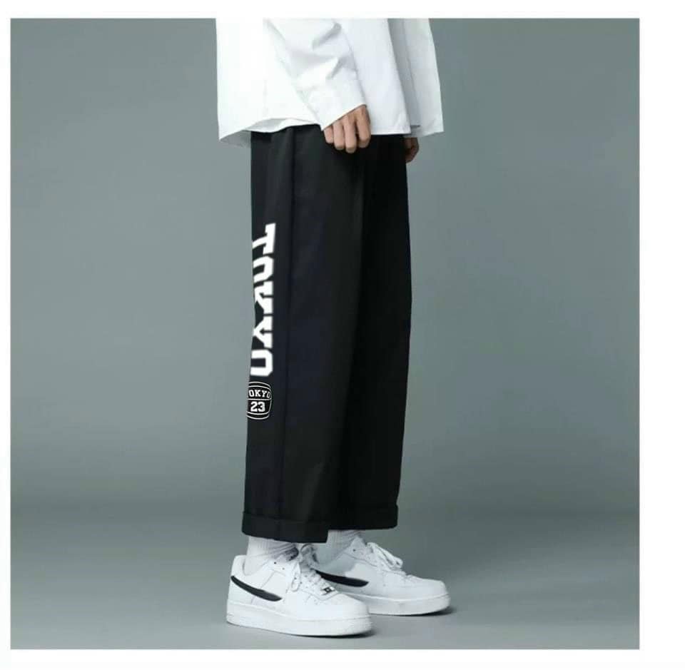 Quần jogger kaki nam in chữ Tokyo quần dài cạp chun co giãn có dây rút ống thời trang sành điệu