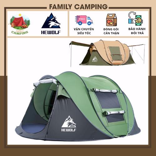 Lều tự động tự bung chống mưa nắng kháng gió cắm trại, du lịch dã ngoại 4-5 người hãng HeWolf