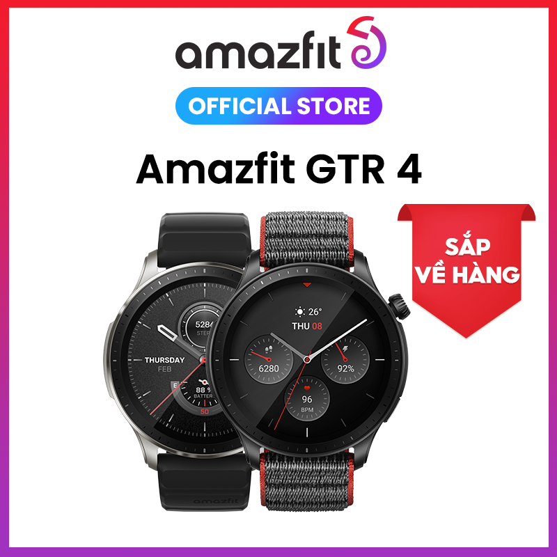 Đồng Hồ Thông Minh Cao Cấp Amazfit GTR 4 - Theo dõi sức khỏe 24h - 150 môn thể thao - Nghe gọi thông qua kết nối Bluetooth - Pin tới 30 ngày - Hàng Chính Hãng