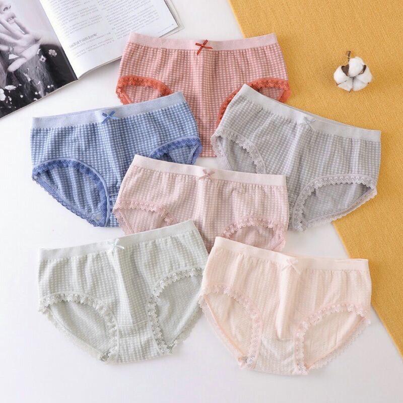 Sét 5 quần lót cotton kháng khuẩn dệt kim cao cấp
