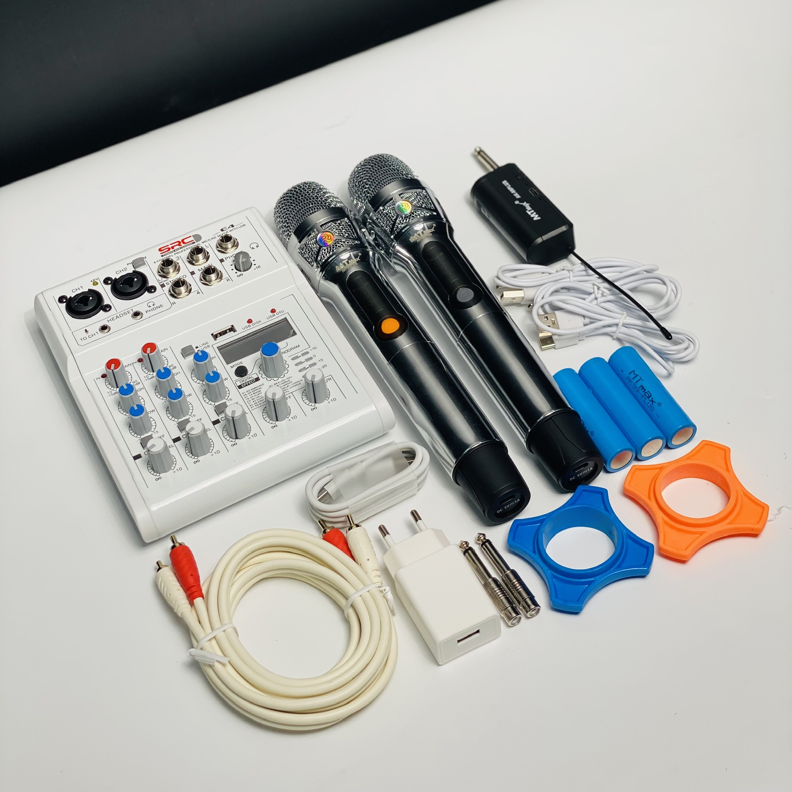 Combo Mixer Thu Âm Livestream Karaoke Mixer E4 và Micro Ak99 Plus Chính Hãng Giá Tốt -  Bảo Hành 12 Tháng Hàng Chính Hãng