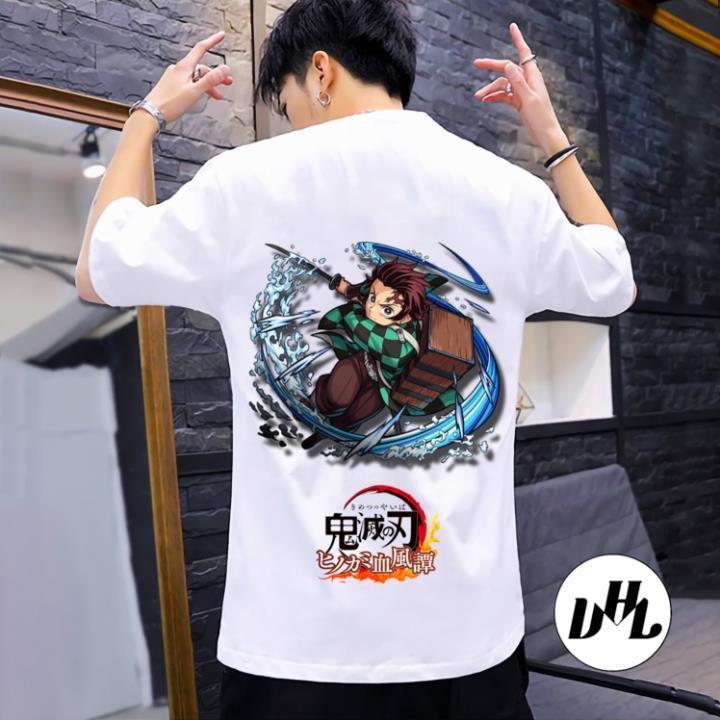 Áo thun nam nữ thanh gươm diệt quỷ Tanjiro ATT-001, Áo thun Anime Manga Kimetsu no Yaiba Unisex Nam Nữ