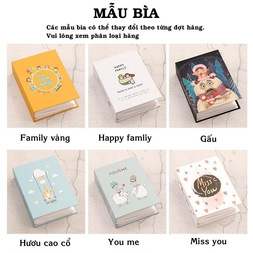 Album ảnh 10x15 đựng 200 ảnh bìa giấy cứng đẹp siêu cute để ảnh cho con, ảnh gia đình, làm quà tặng