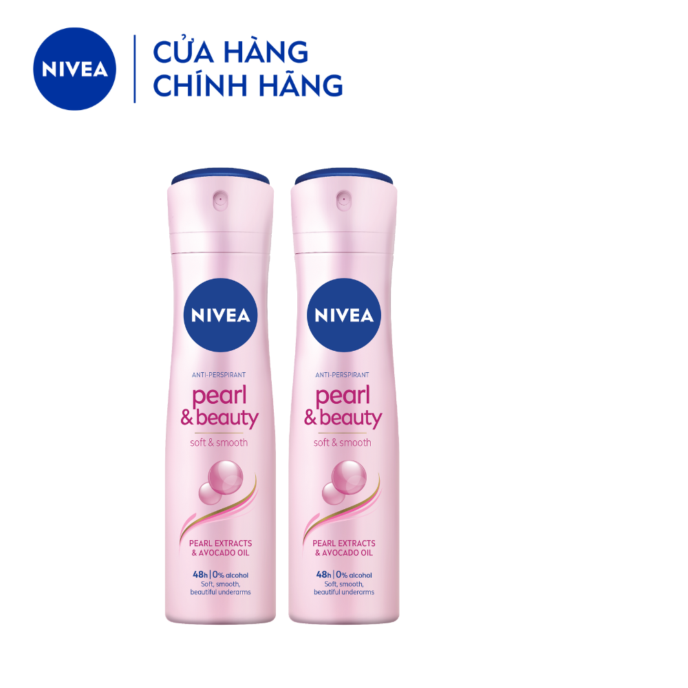 Combo 2 Xịt Ngăn Mùi NIVEA Pearl & Beauty Ngọc Trai Quyến Rũ 150ml - 83731
