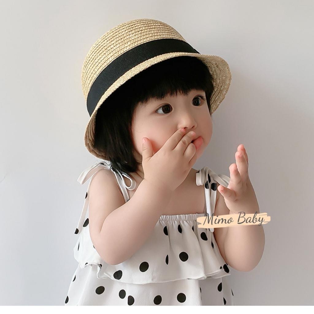 Mũ cói phong cách Nhật Bản cho bé MH03 Mimo Baby