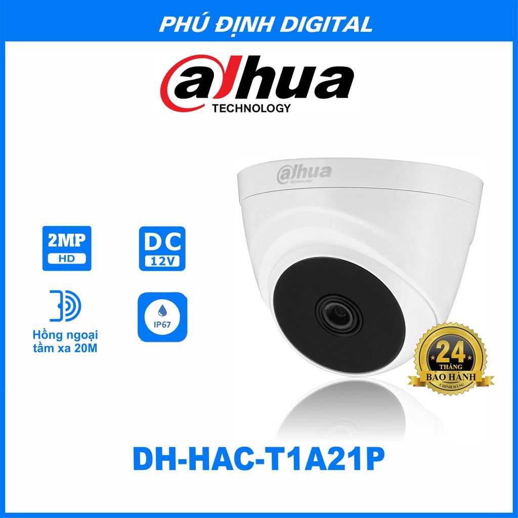 Camera HDCVI 2MP Dahua mã DH-HAC-T1A21P - Hàng Chính Hãng