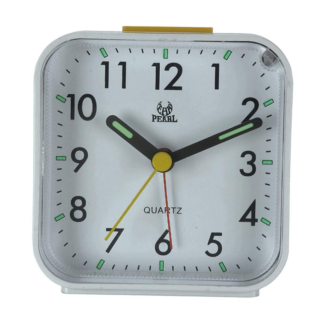 2Pcs Travel Alarm Clock Bedside Quartz Clock w/Night Light w/ Snooze Quiet