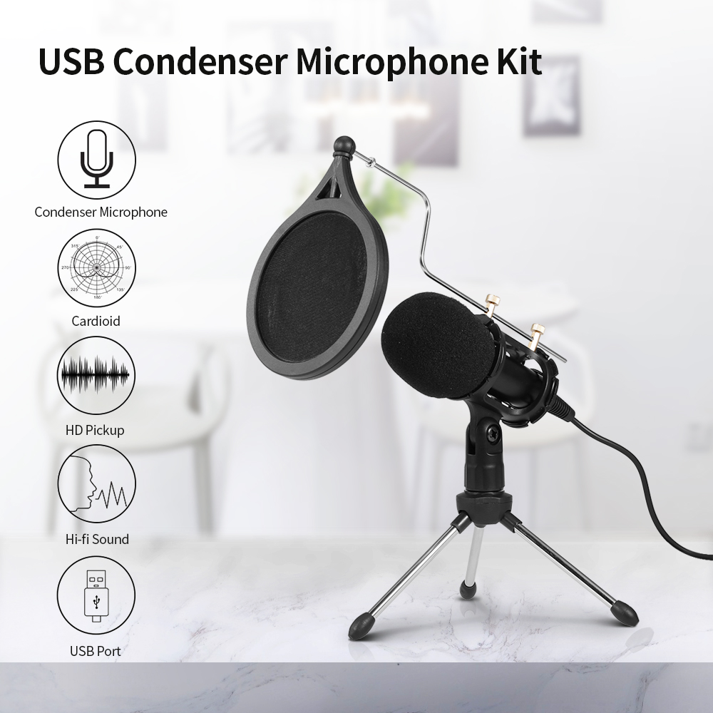 Bộ Micrô Karaoke USB Không Có Ổ Đĩa Với Chân Máy