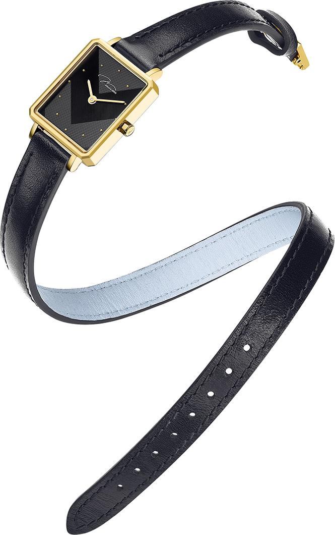 Đồng hồ đeo tay Nữ hiệu JONAS &amp; VERUS X02059-Q3.GGHLB, Máy Pin (Quartz), Kính sapphire chống trầy xước, Dây Da Italy