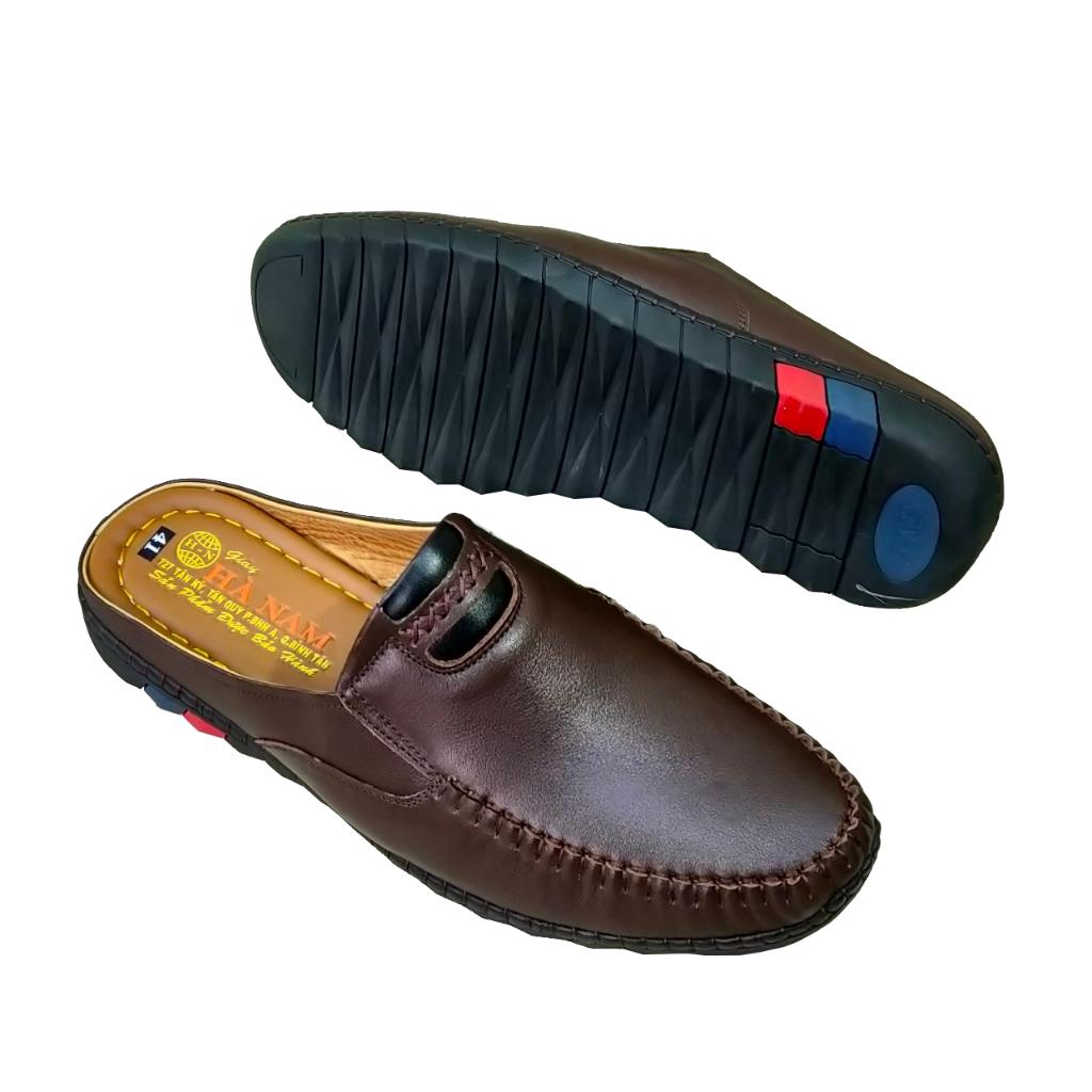 Dép Bít Mũi Nam HÀ NAM Da Bò Thật Cao Cấp GSB20140