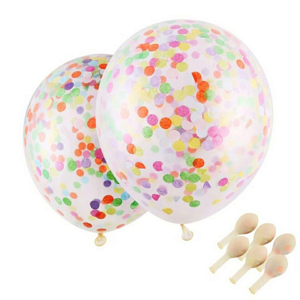 18'' Rainbow 10pcs Confetti Balloons Wedding Birthday Party Decor