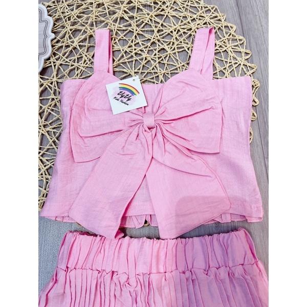 Set đồ bé gái, set bé gái hoa nơ thời trang VyVy Kids Fashion