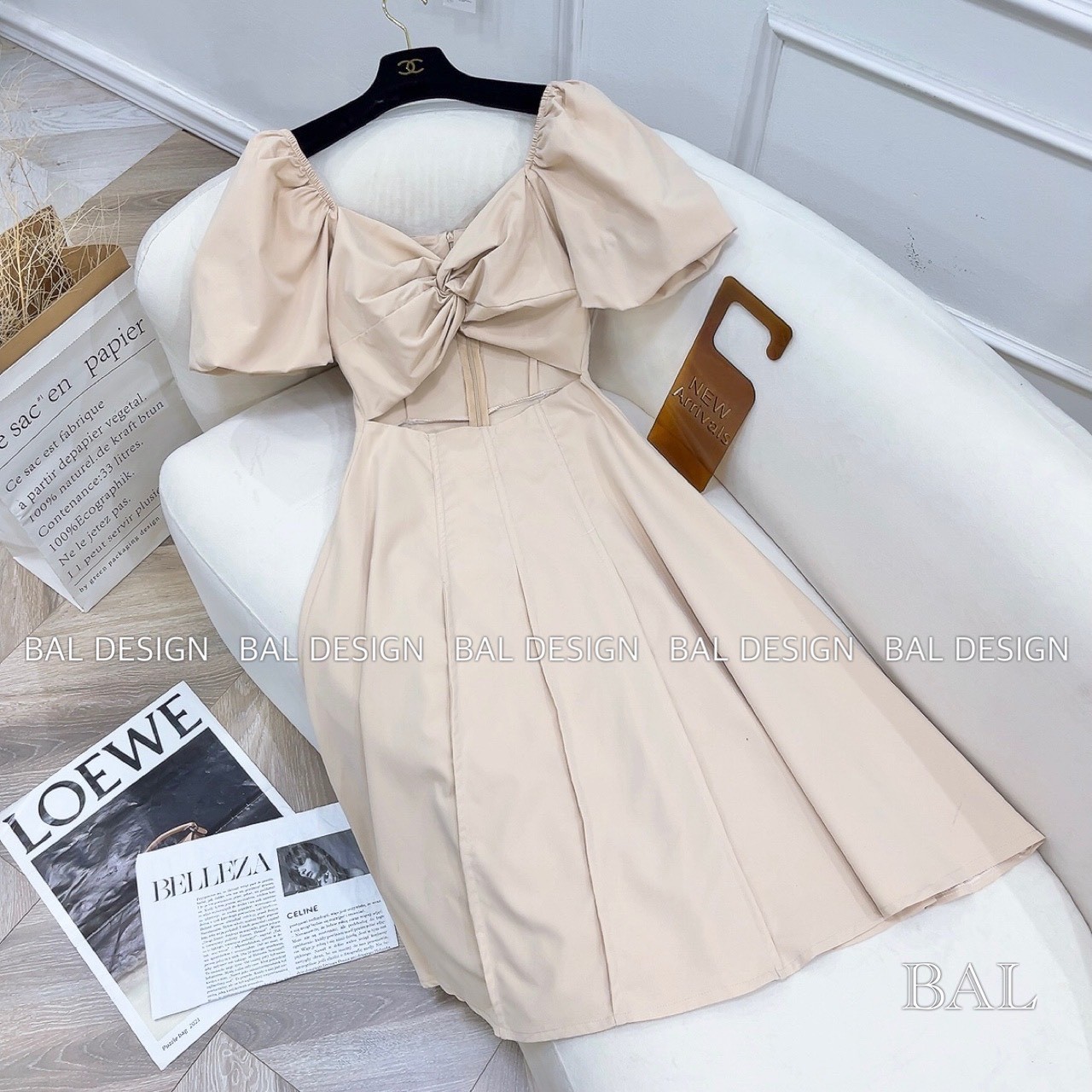 Váy Midi Xoắn Ngực Form Dài (kèm ảnh thật