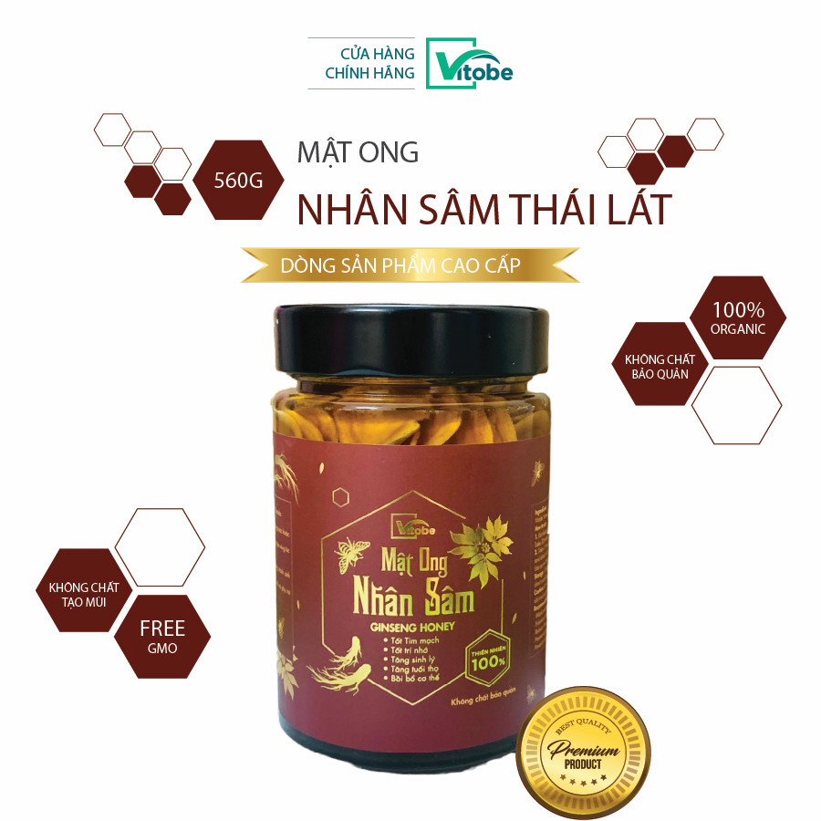 Mật Ong Nhân Sâm Vitobe   - Hữu cơ 100%