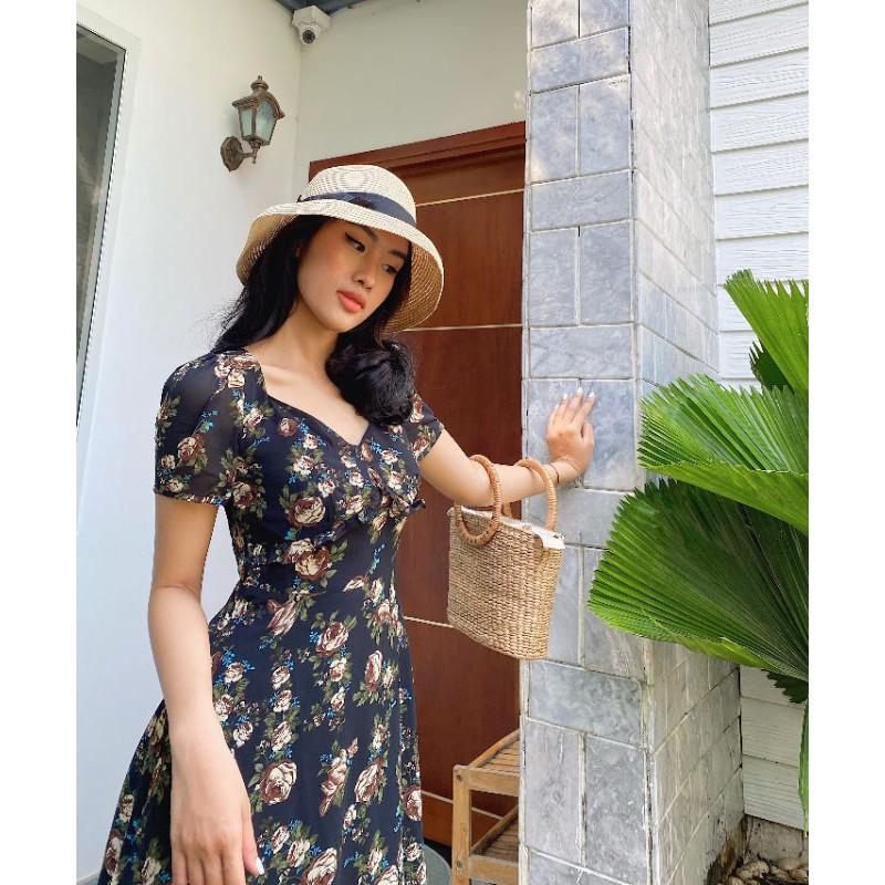 Đầm voan hoa , đầm voan gợi cảm ,đầm voan lệch tà