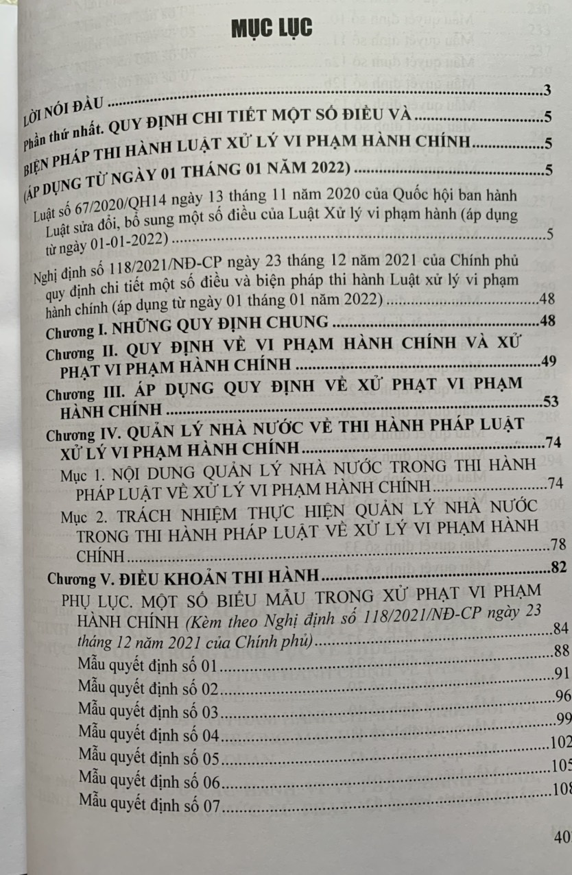 Quy Định Chi Tiết Và Biện Pháp Thi Hành Luật Xử Lý Vi Phạm Hành Chính
