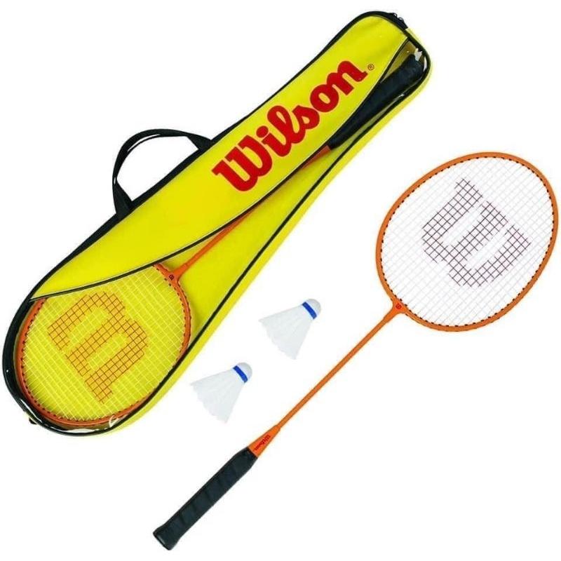 Bộ Vợt Cầu Lông  Wilson Badminton Brave 2.0, Chất Liệu Thép Bền Nhẹ, Model 2023, Nhập Đức