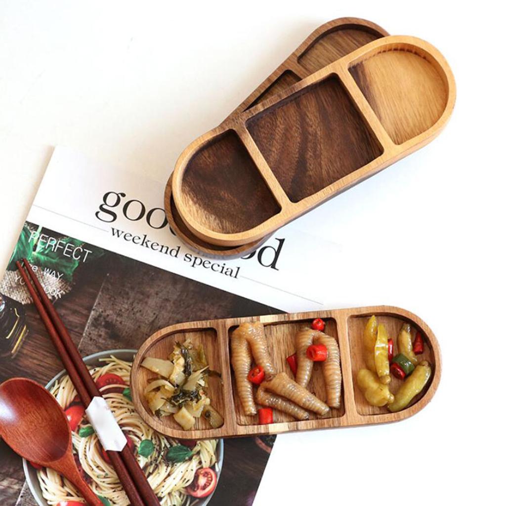 Food Display Plate Multi Sectional Compartment Food Snack Serving Tray